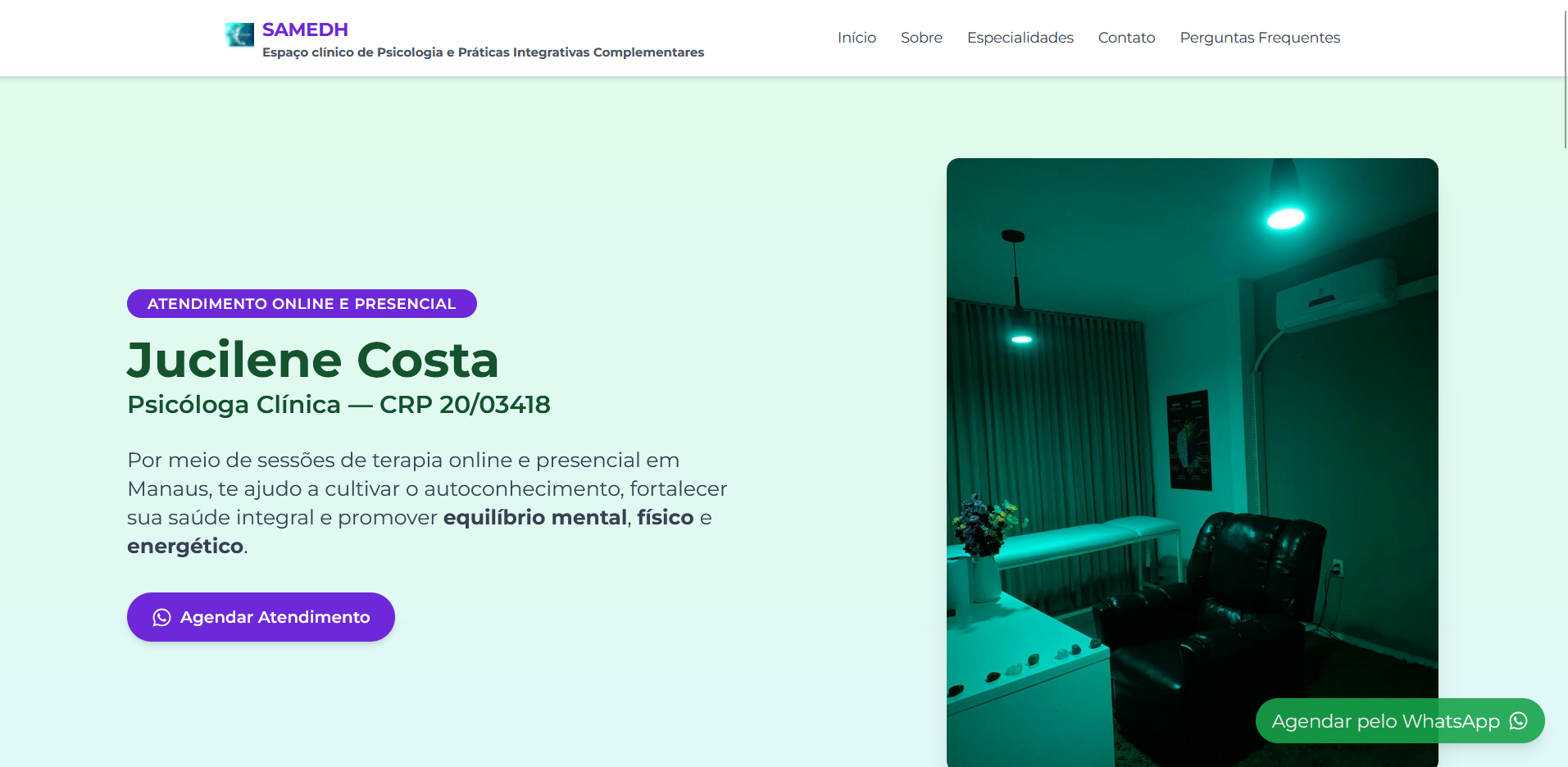 Site Institucional para Psicologos